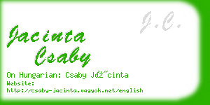jacinta csaby business card
